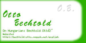 otto bechtold business card